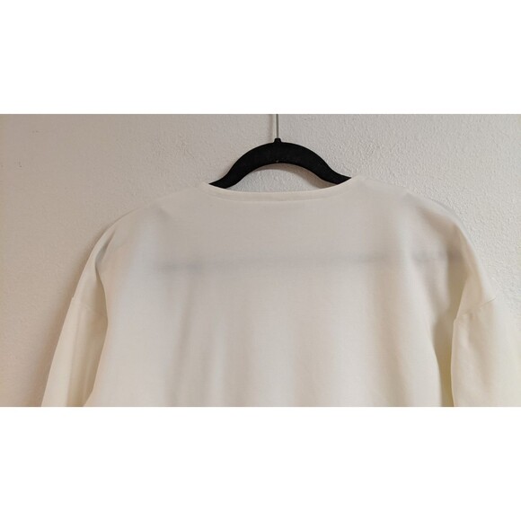 Wmn's EILEEN FISHER Full- Zip Ivory Moto Jacket w/ Side Pockets Small EXCELLENT! - Picture 11 of 15